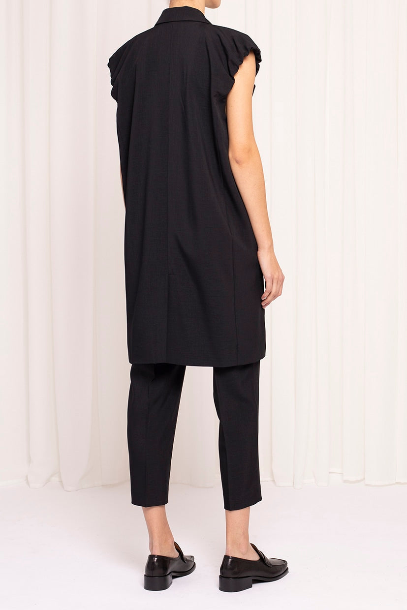 Carina Blazer Vest - Black
