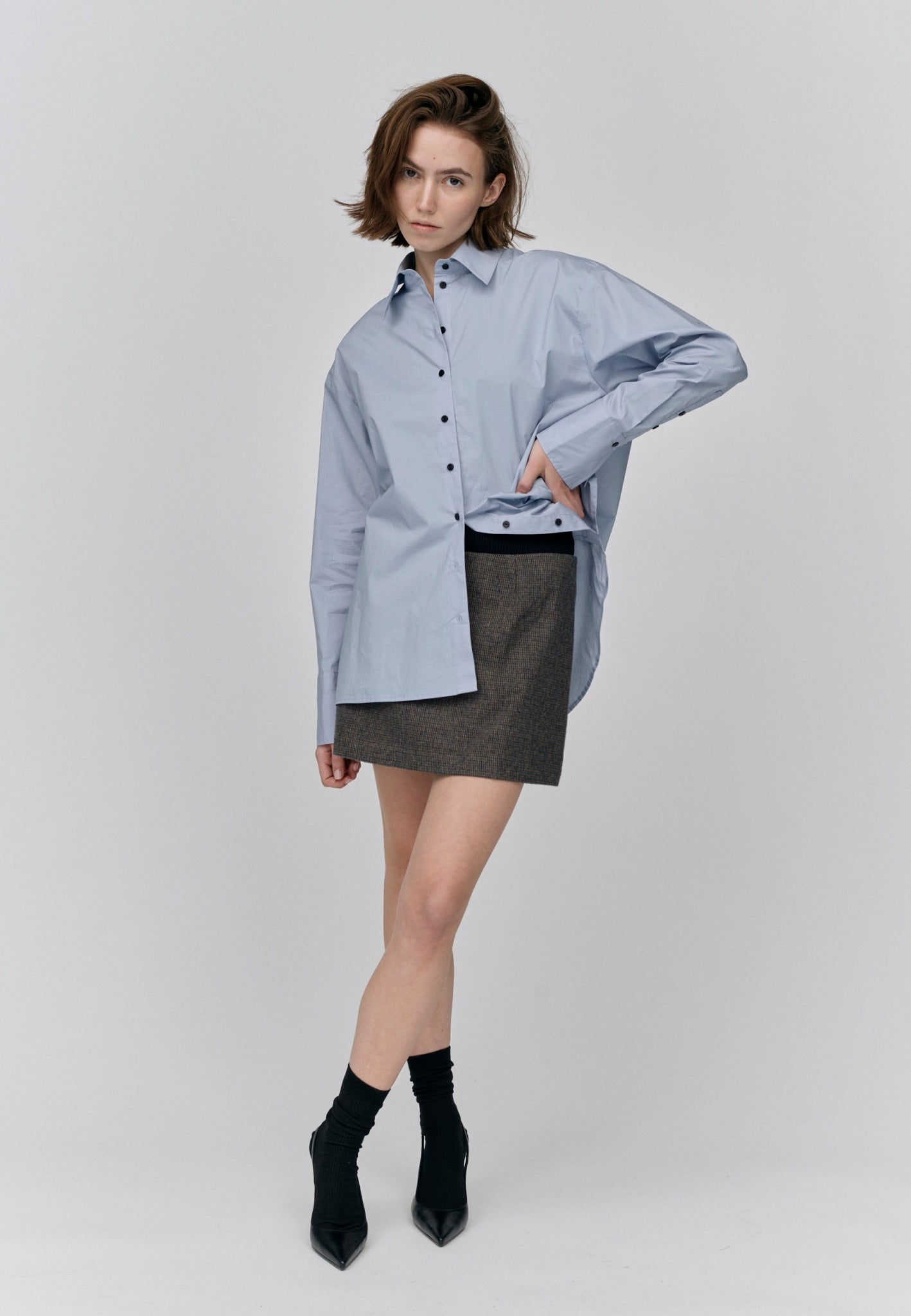Jenka Shirt - Powder grey