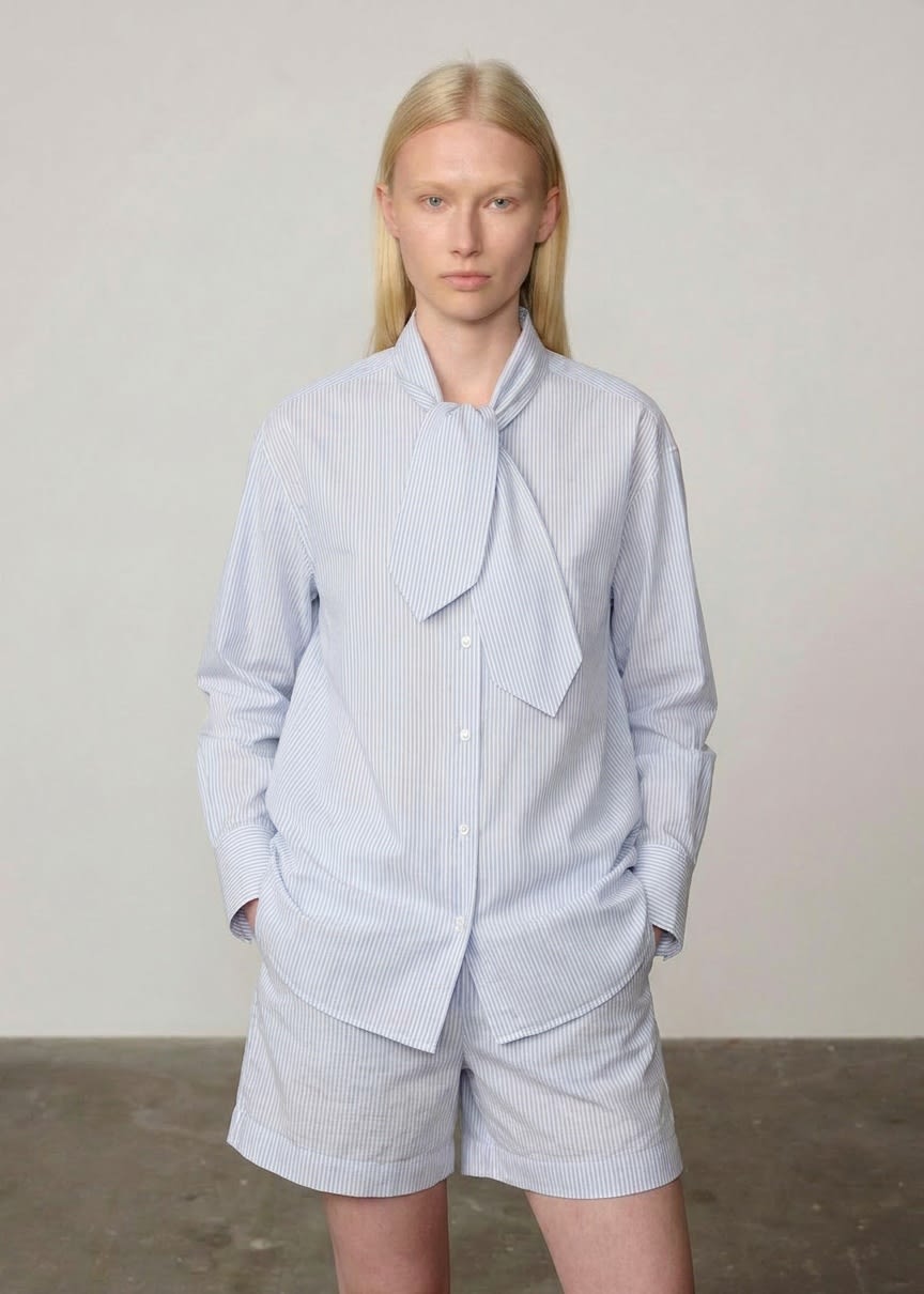 Alma Shorts - Blue Stripe