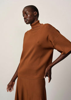 Brittany Knit Blouse - Tan