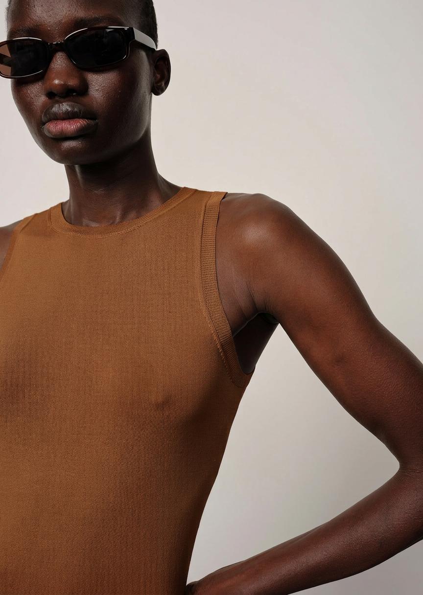 Leone Strick-Bodystocking – Tan