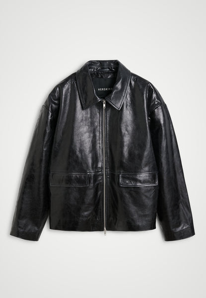 Kurt Leather Jacket - Black (FW) – Herskind Official