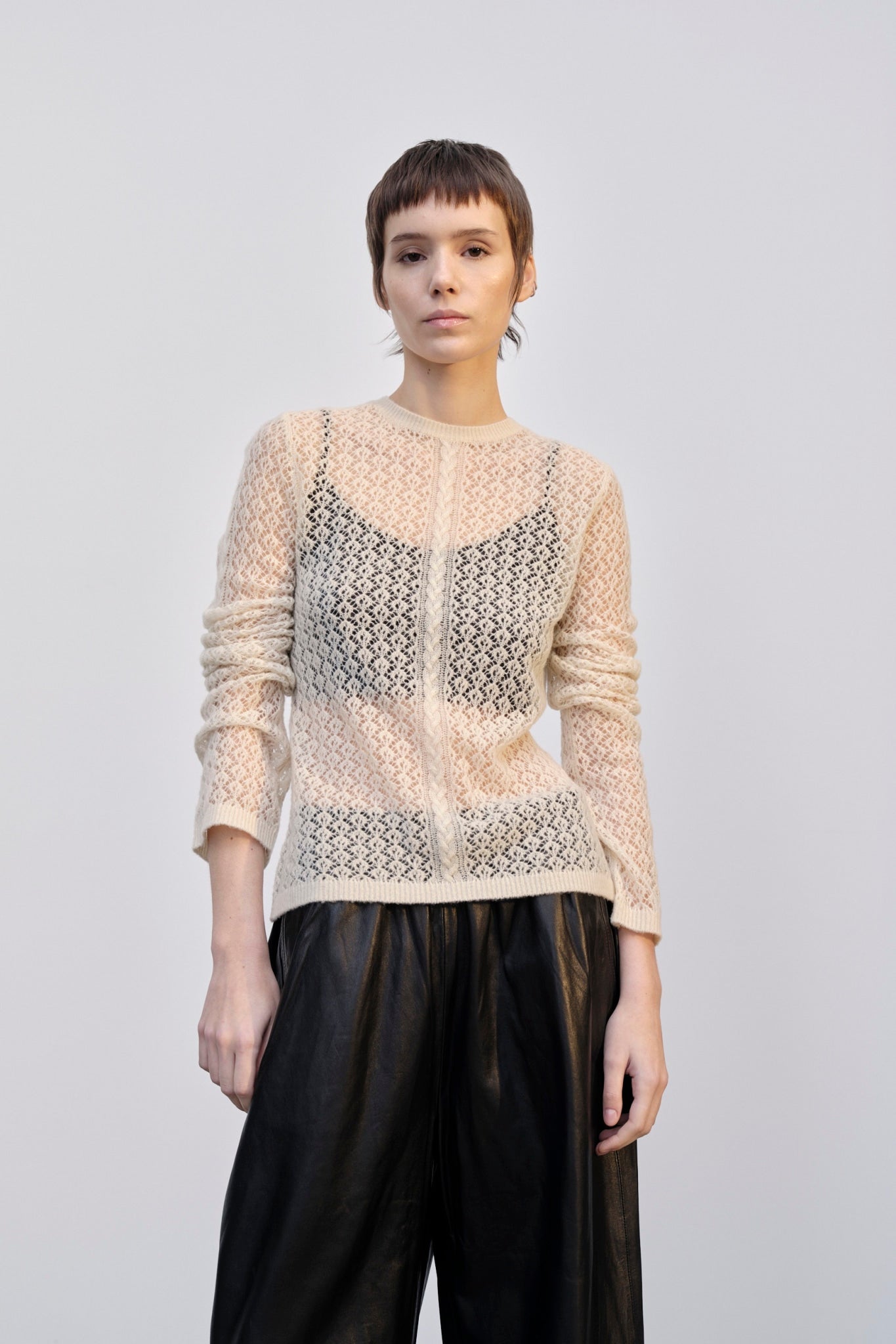 Silvia Strickbluse – Creme (HW)